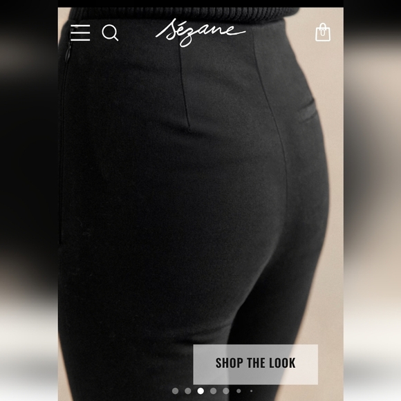 Sezane Ciara Trouser Ankle Flare Pants in Black High Rise 34 Or 2 US - Picture 7 of 16